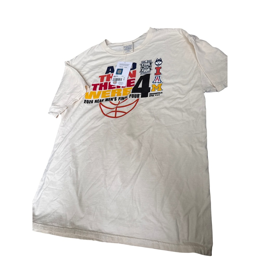 ComfortWash 2026 NCAA Mens Final Four Indianapolis T-Shirt Cream Large NWT